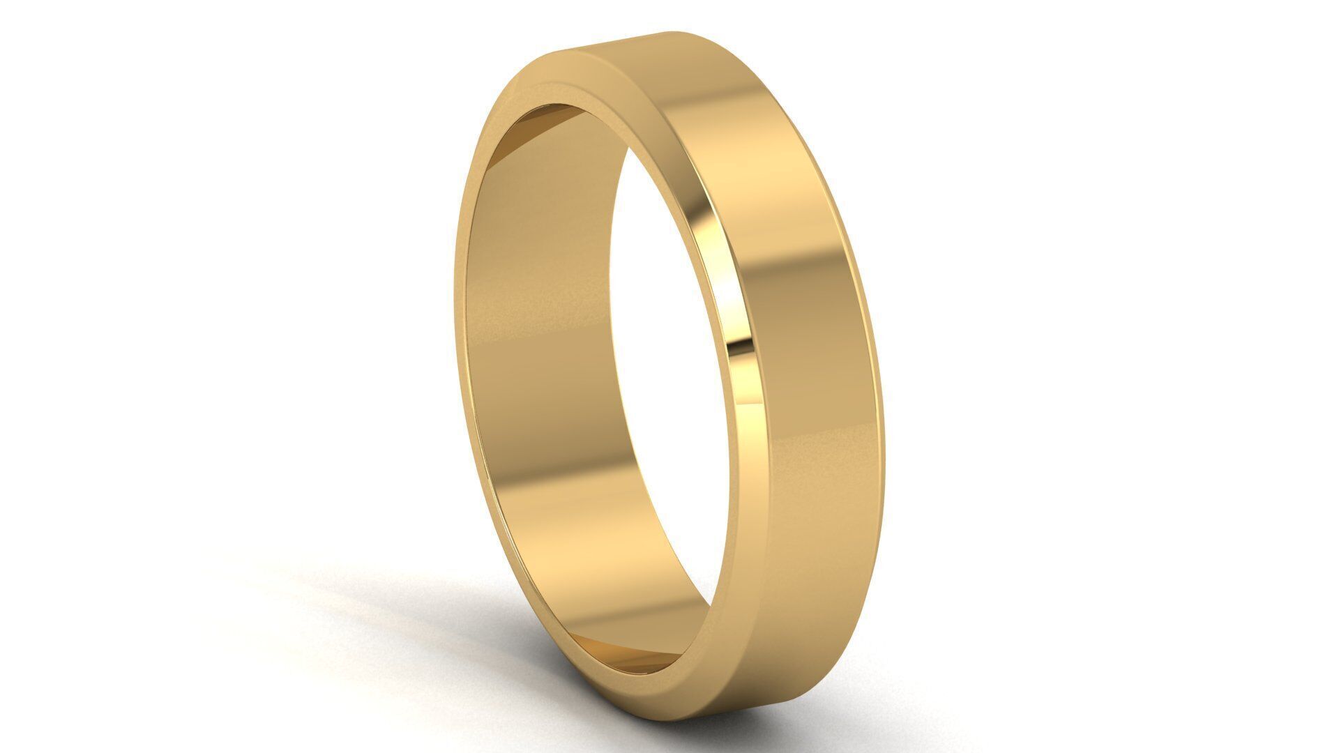 Plain Gold Band Ring 3D print model_1