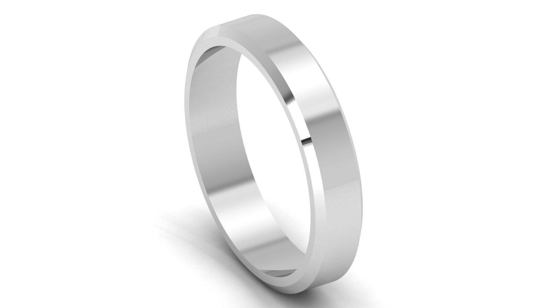 Plain Gold Band Ring 3D print model_14