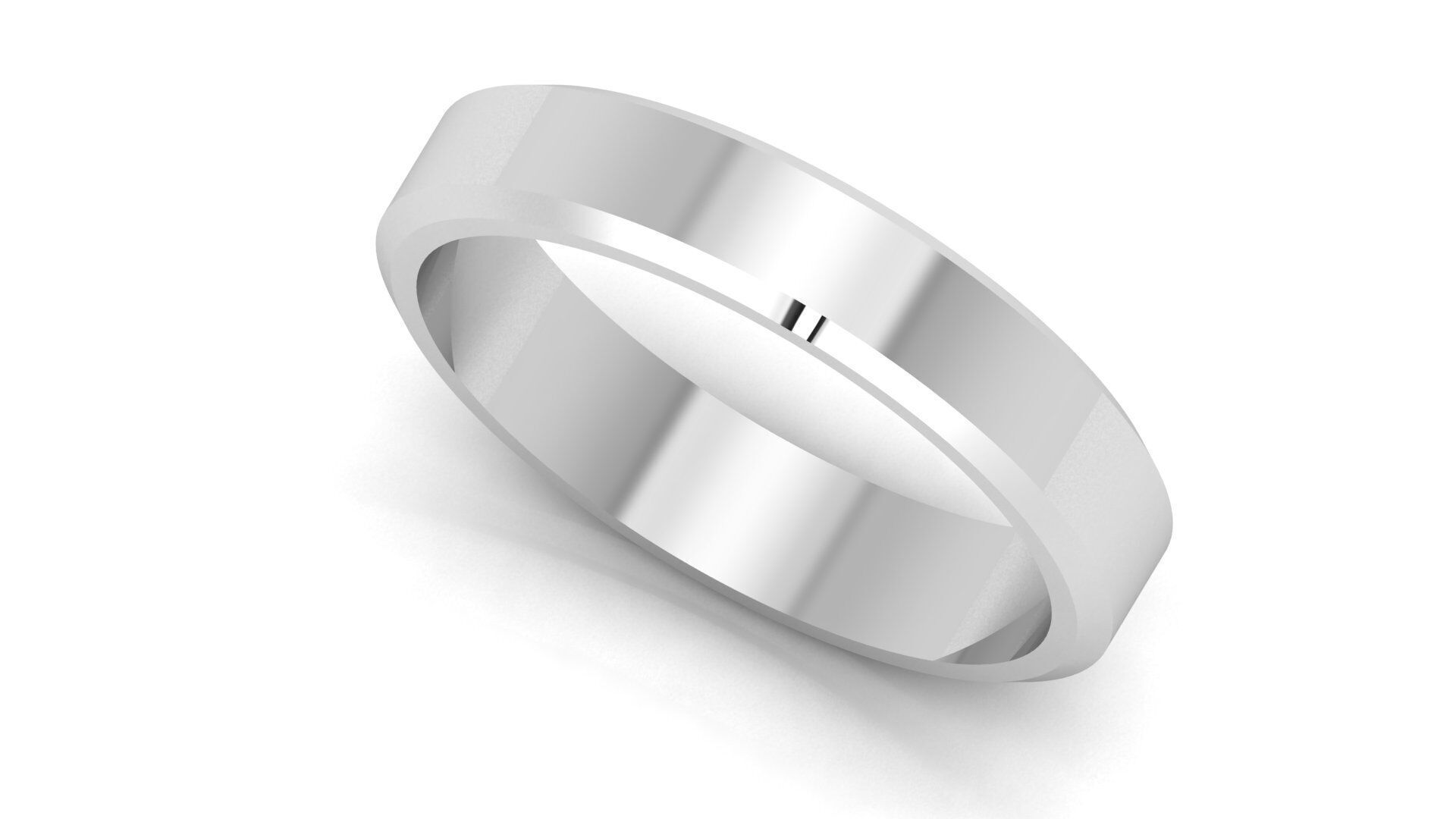 Plain Gold Band Ring 3D print model_27