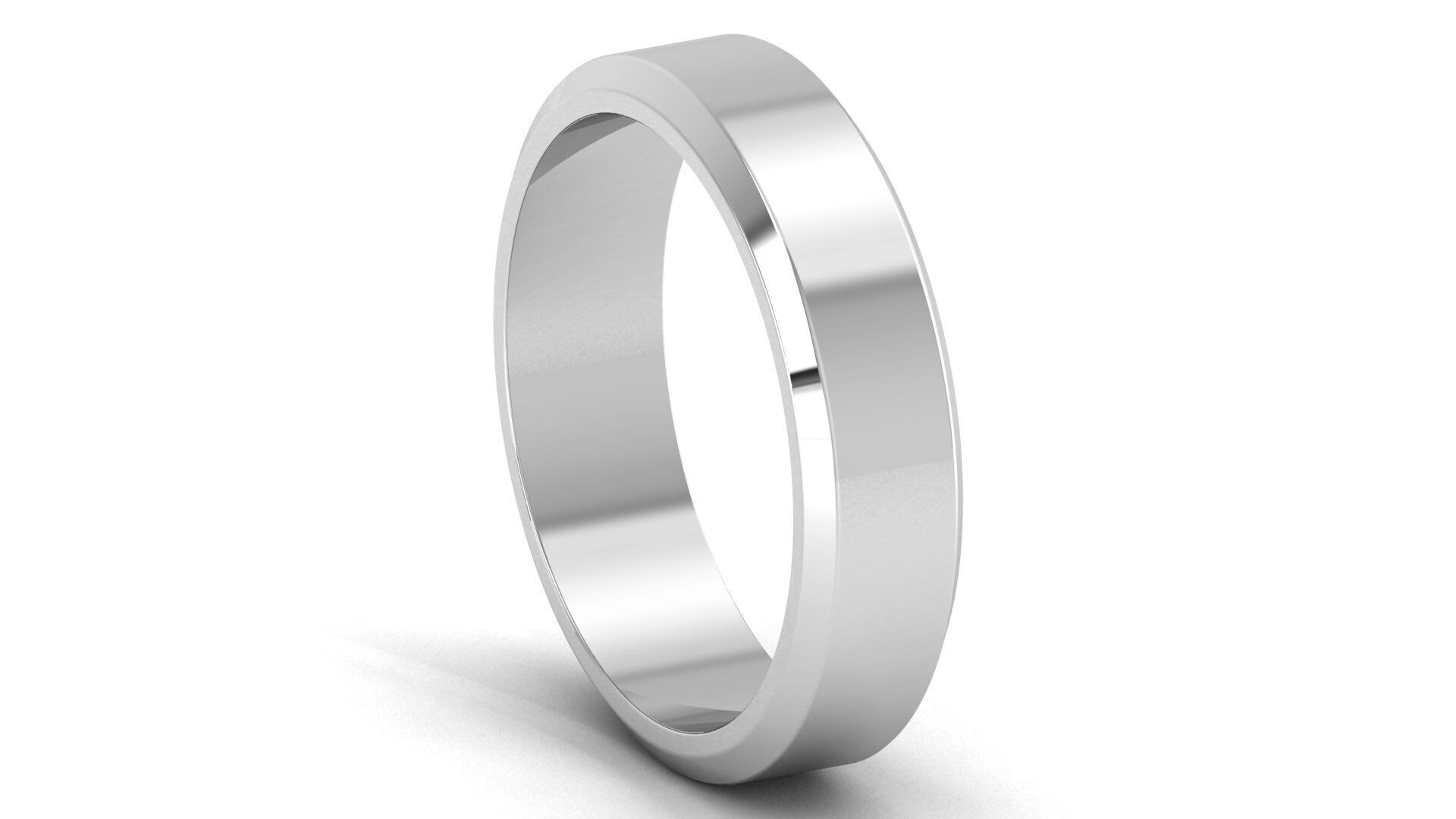 Plain Gold Band Ring 3D print model_3
