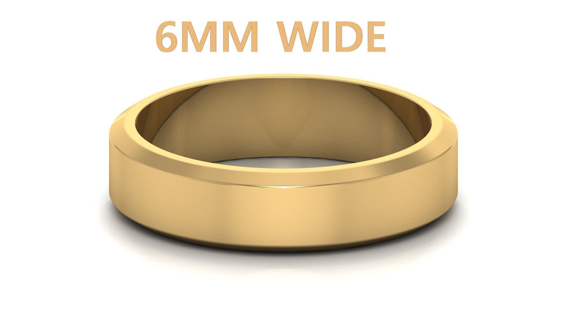 Plain Gold Band Ring 3D print model_16