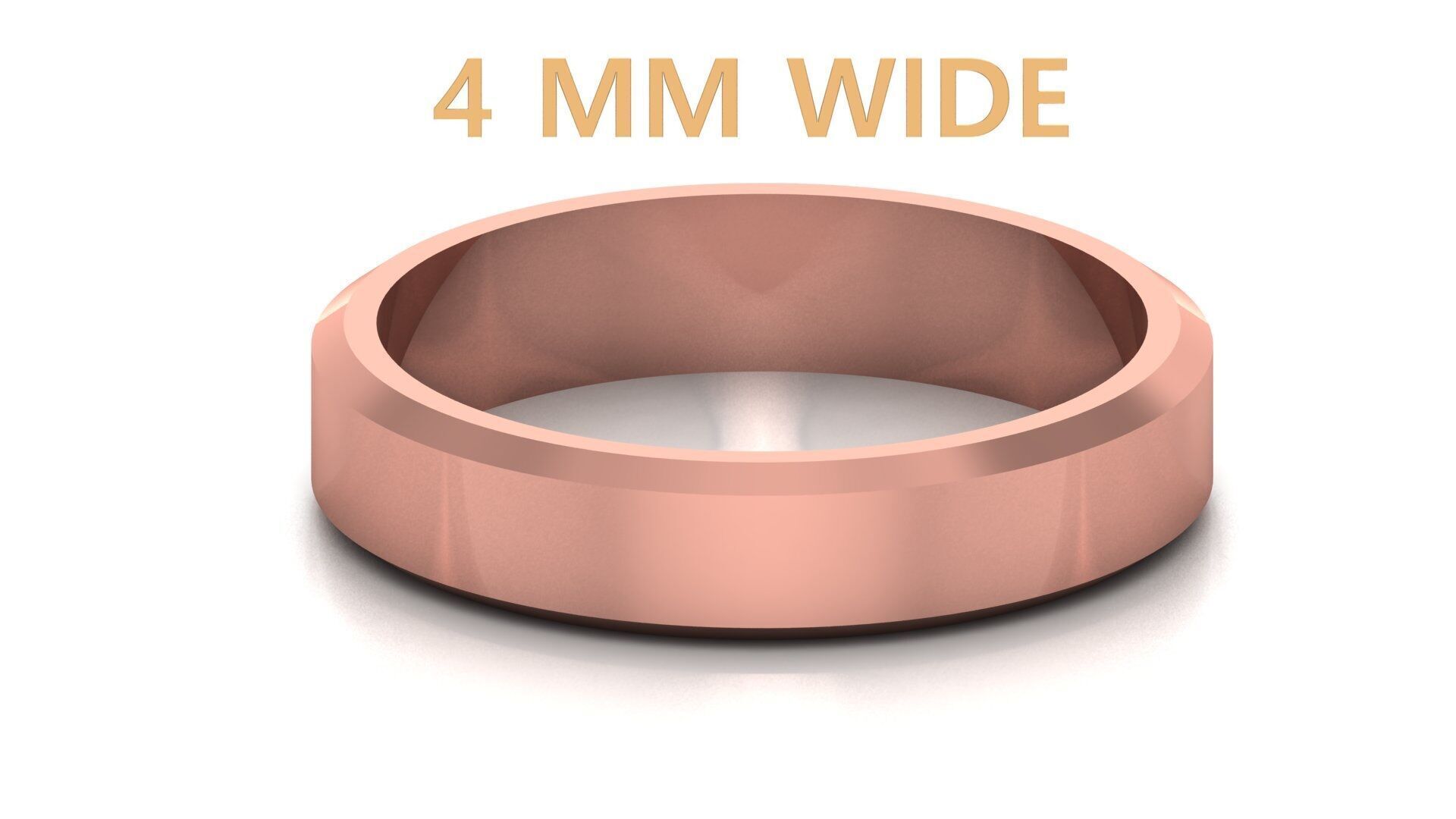 Plain Gold Band Ring 3D print model_8