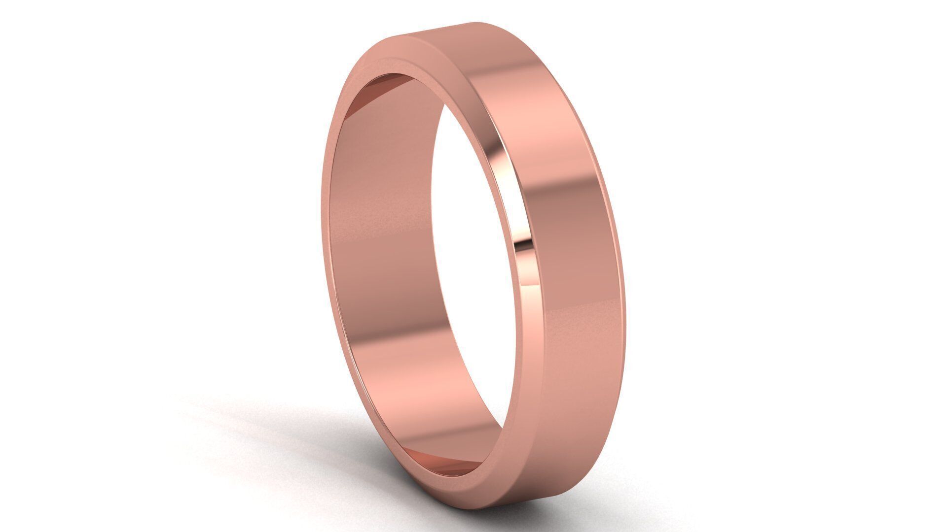 Plain Gold Band Ring 3D print model_2