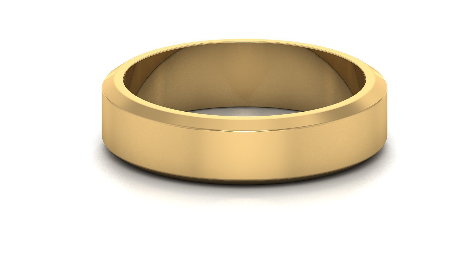 Plain Gold Band Ring 3D print model_22
