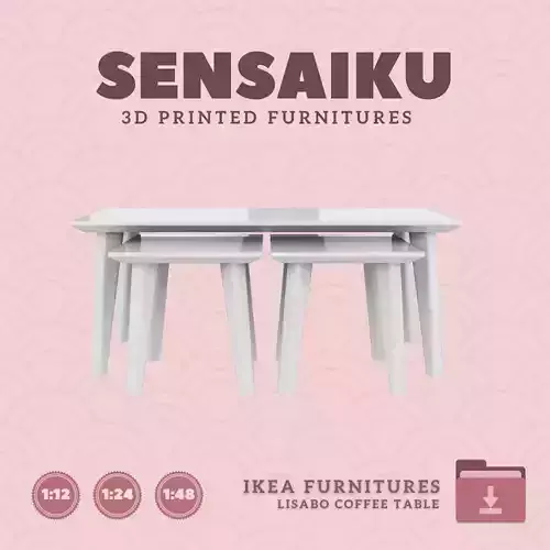 LISABO Coffee Table Combo for Dollhouse IKEA  3D Print