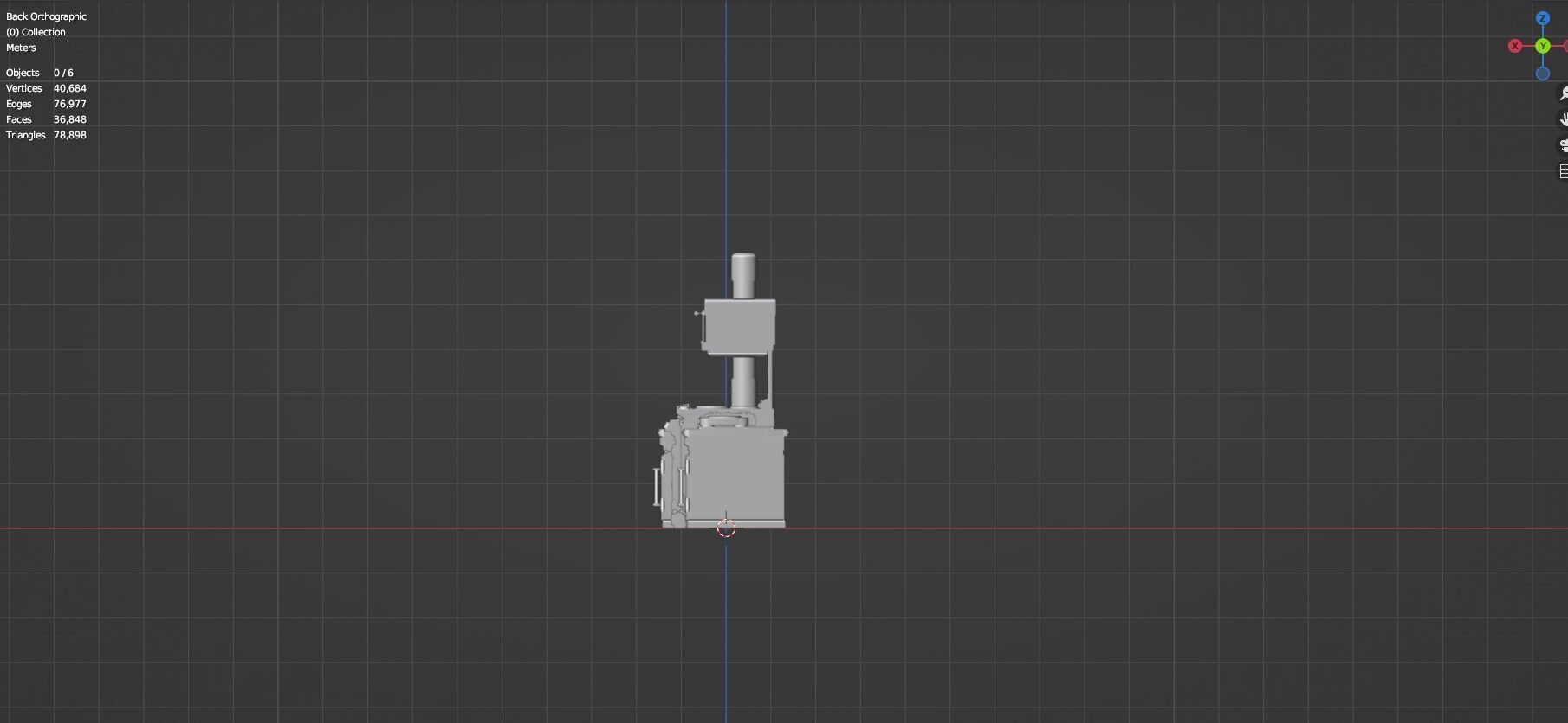 Low Poly 5 Gas Stoves Mini Pack 5 - Gameready - Untextured Low-poly 3D model_25