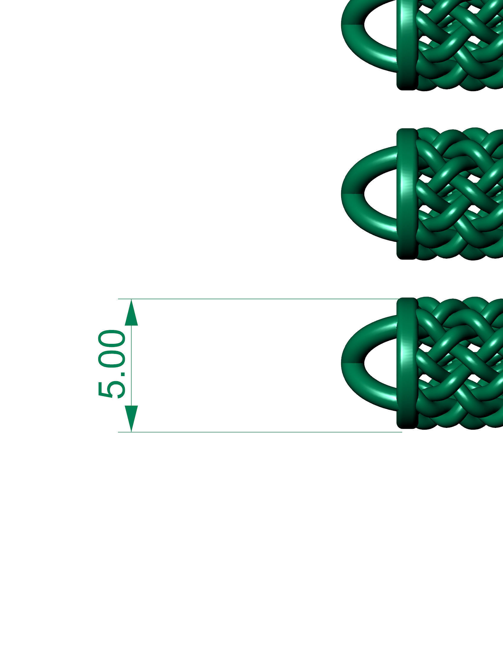 3 SET HIGHLY SOLD UNISEX TURKEY 3D PRINTED CHAIN 3D Model Collection_4