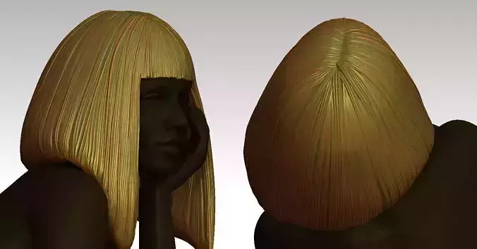 3D Hairstyles for Women V02 3D print model