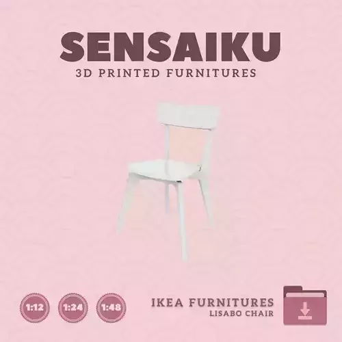 LISABO Chair V1 for Miniature Dollhouse IKEA 3D Print