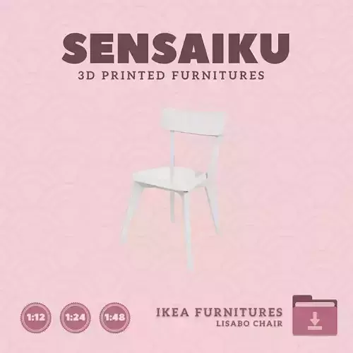 LISABO Chair V2 for Miniature Dollhouse IKEA 3D Print