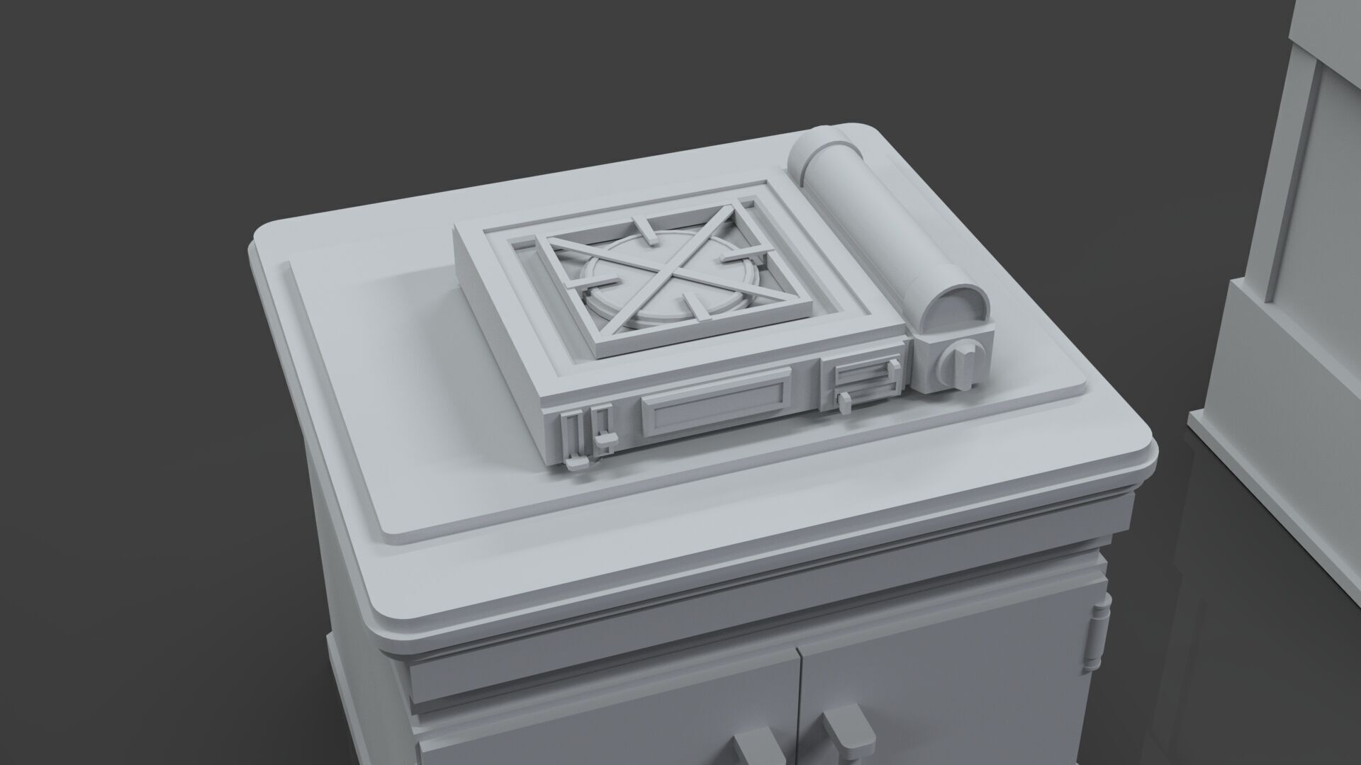 Low Poly 5 Gas Stoves Mini Pack 6 - Gameready - Untextured Low-poly 3D model_3