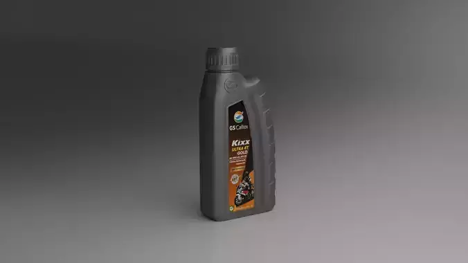 Realistic 3D Bike Engine Oil Bottle  High Quality Model