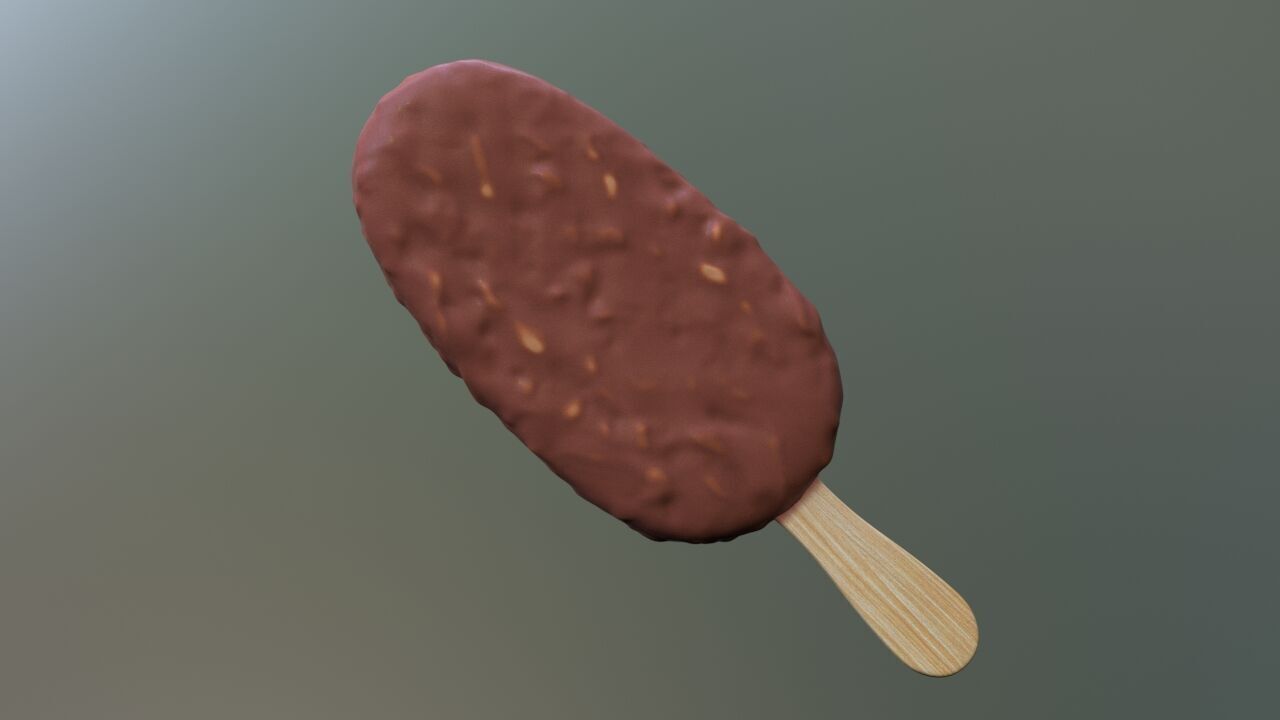 High-Quality Chocolate Ice Cream Bar 3D Model 3D model_6