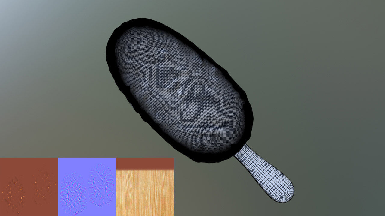 High-Quality Chocolate Ice Cream Bar 3D Model 3D model_4