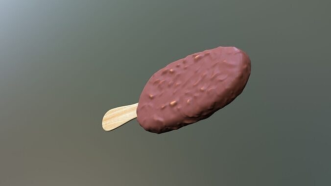 High-Quality Chocolate Ice Cream Bar 3D Model 3D model 3