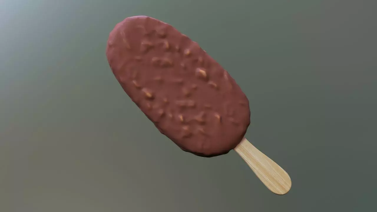 High-Quality Chocolate Ice Cream Bar 3D Model 3D model_0