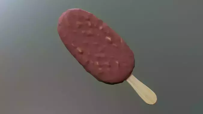  High-Quality Chocolate Ice Cream Bar 3D Model