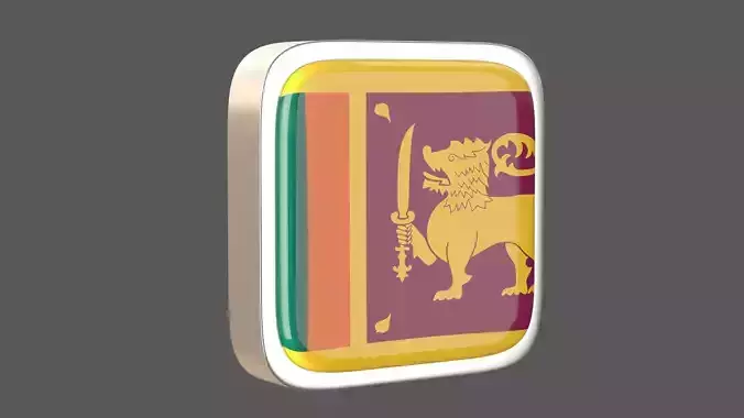 Sri lanka flage icon 3D model