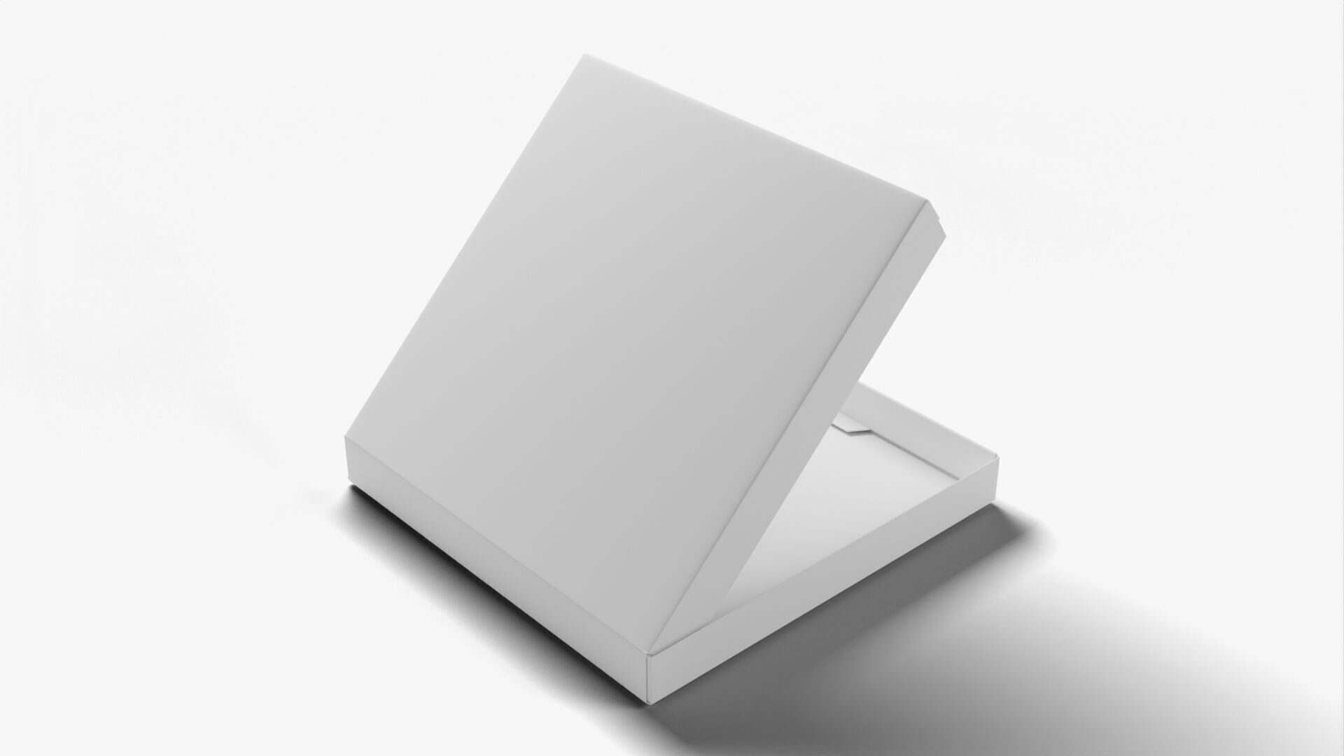 4 inch Kraft Paper Open Pizza Box 3D model_10