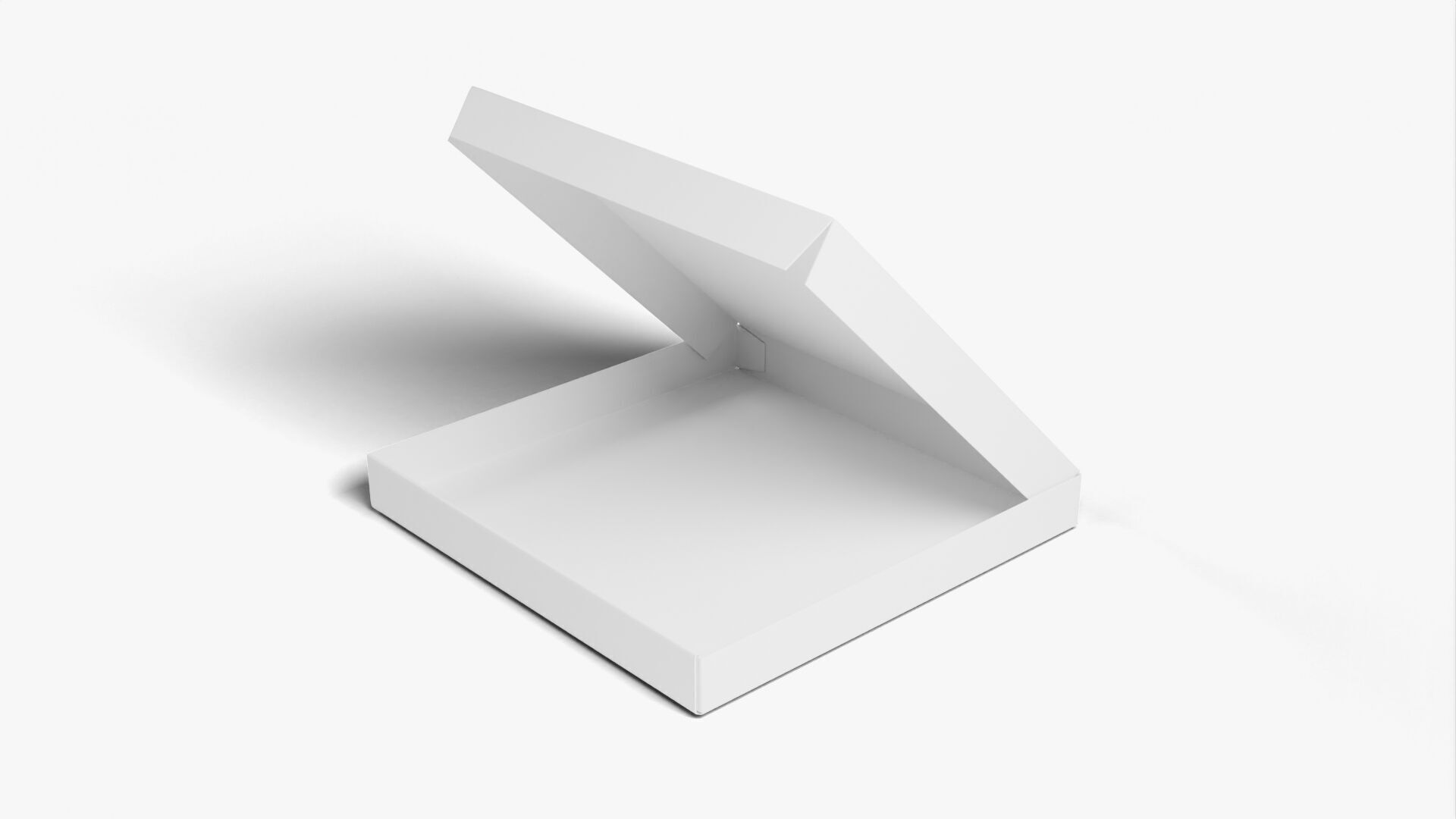 4 inch Kraft Paper Open Pizza Box 3D model_11