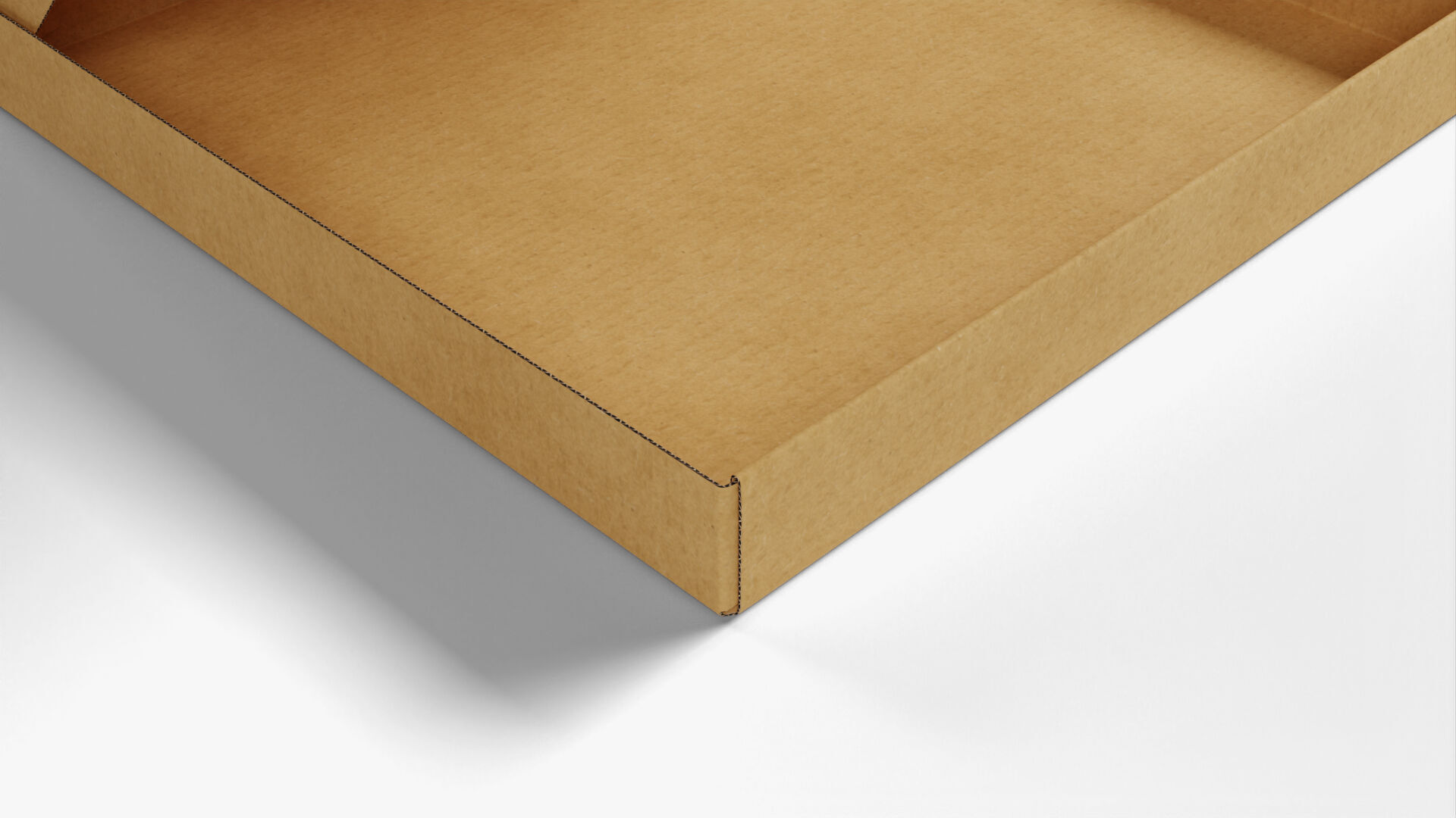 4 inch Kraft Paper Open Pizza Box 3D model_7