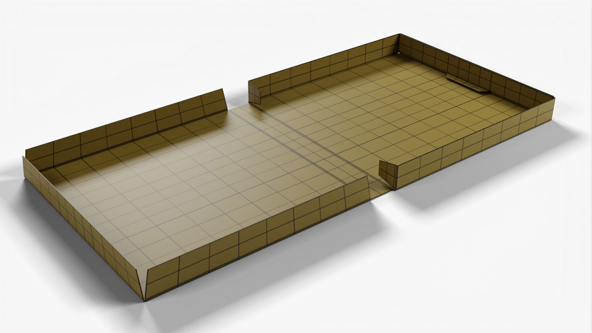 4 inch Kraft Paper Full Open Pizza Box 3D model_18