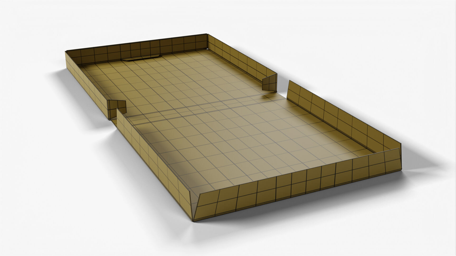 4 inch Kraft Paper Full Open Pizza Box 3D model_16