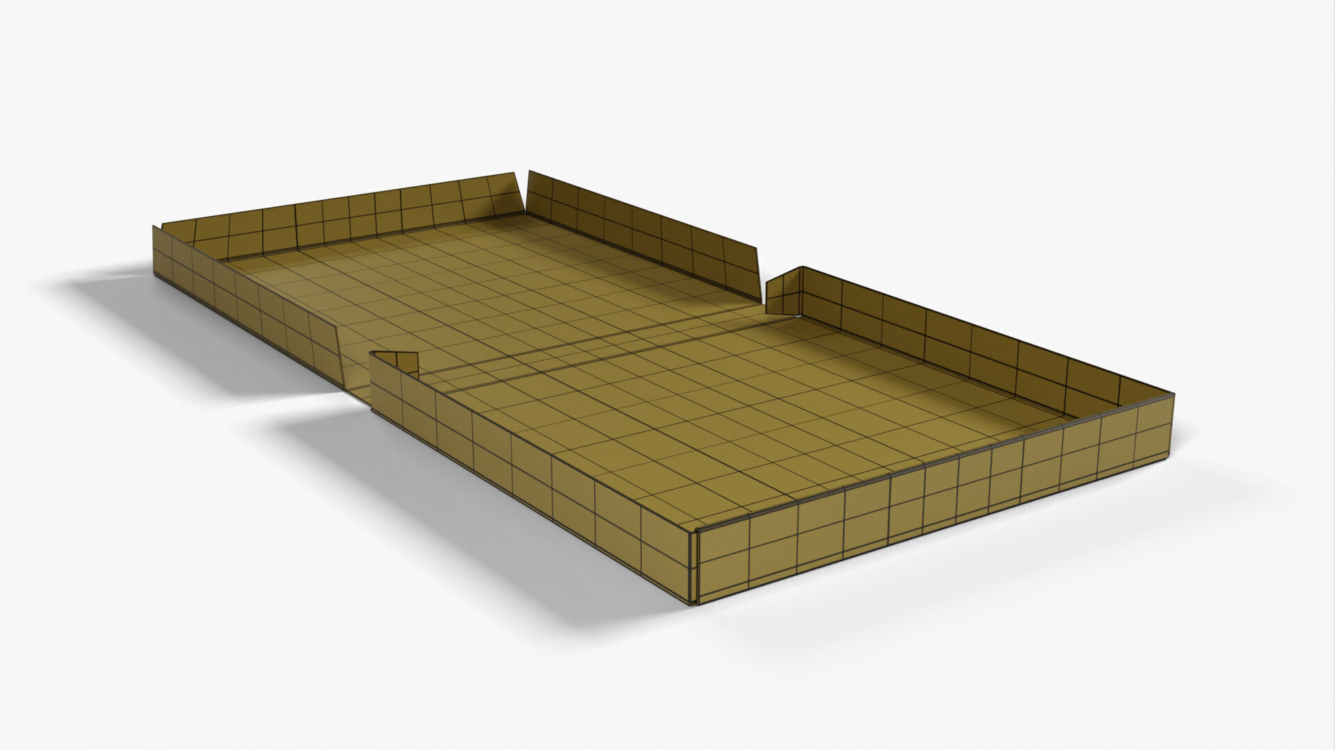 4 inch Kraft Paper Full Open Pizza Box 3D model_15