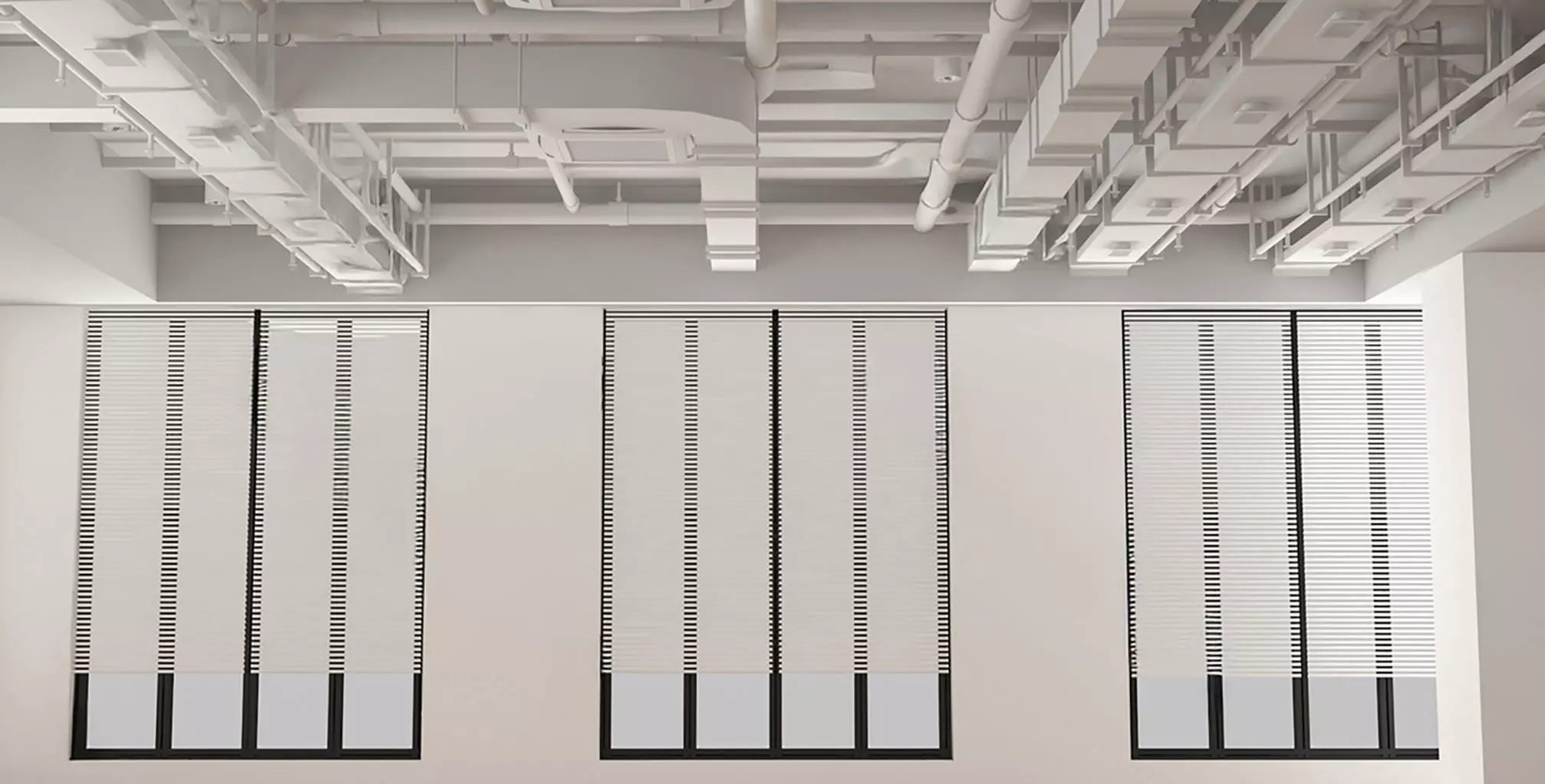 Industrial ceiling pipe arc-shaped 3D model_0