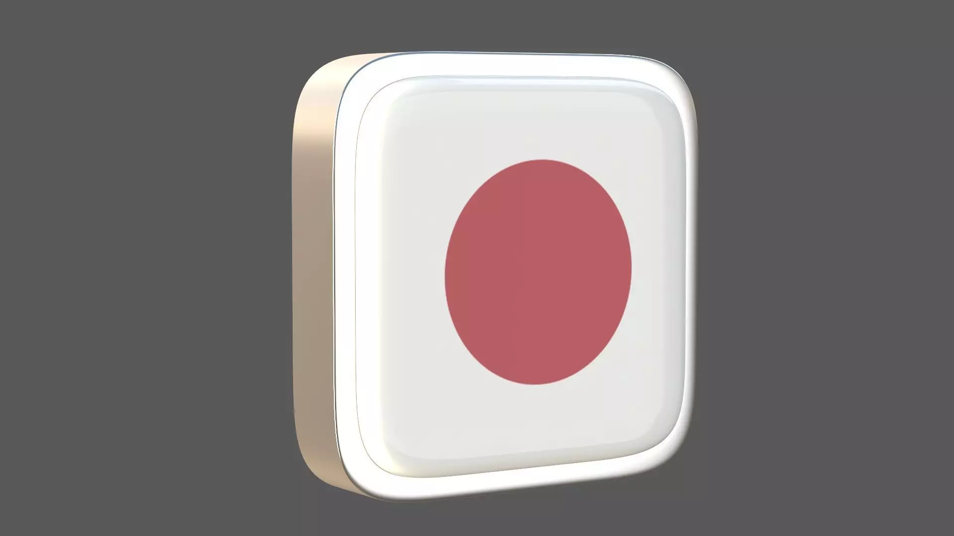 Japan Flage icon 3D model_0