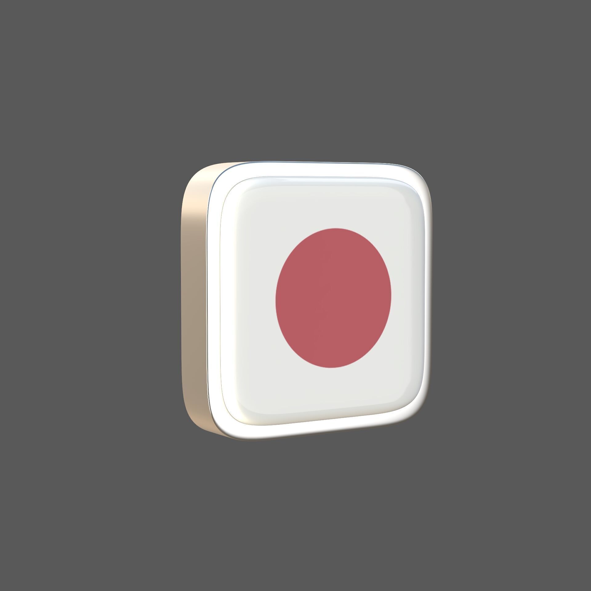 Japan Flage icon 3D model_6