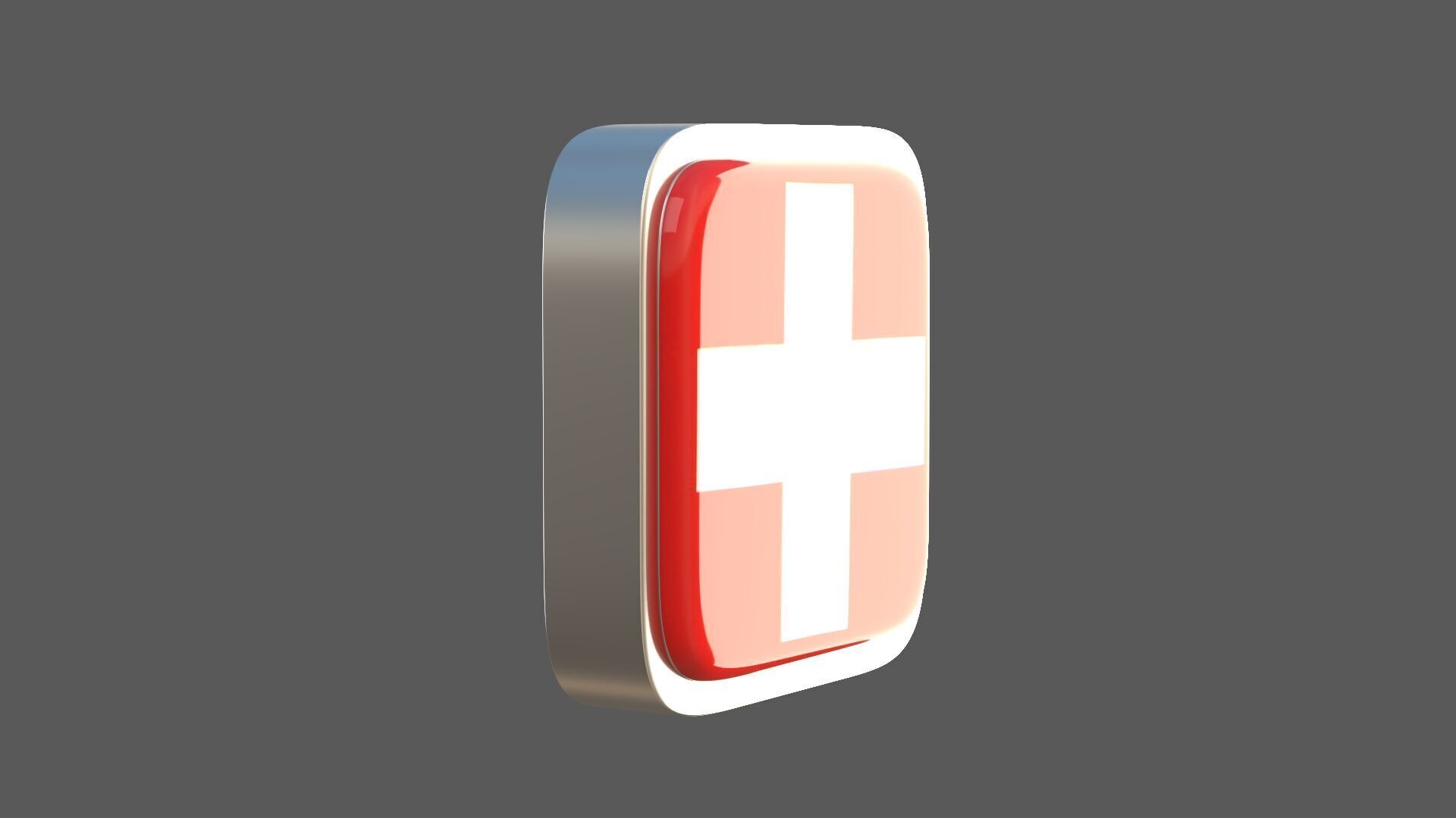 Switzerland flag icon 3D model_2