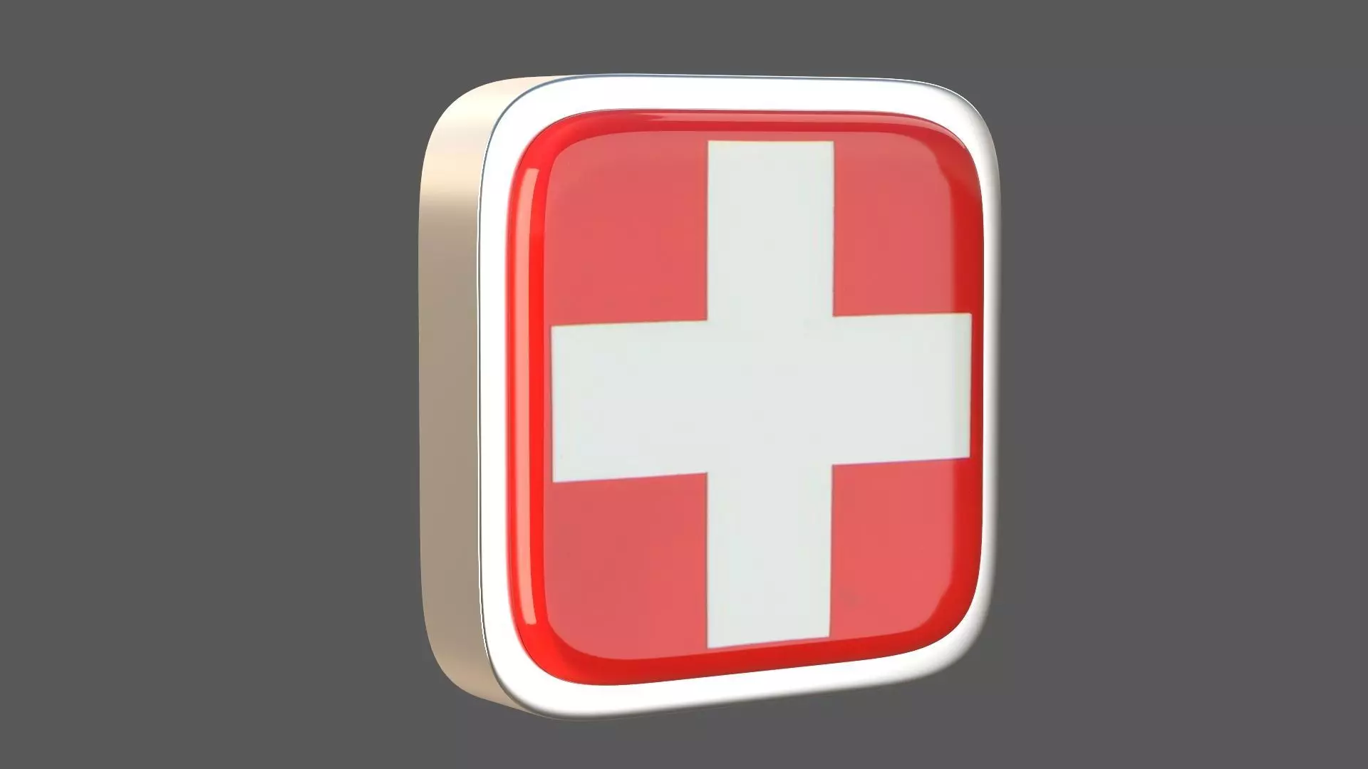 Switzerland flag icon 3D model_0