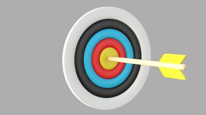 Arrow Target yellow 3D model
