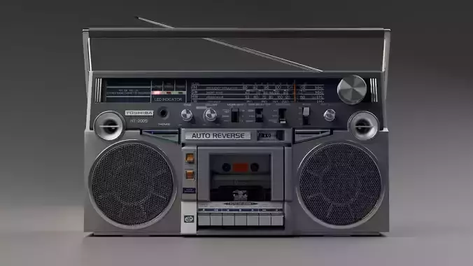 TOSHIBA RT-200S BOOMBOX  FROM 1983 Low-poly 3D model