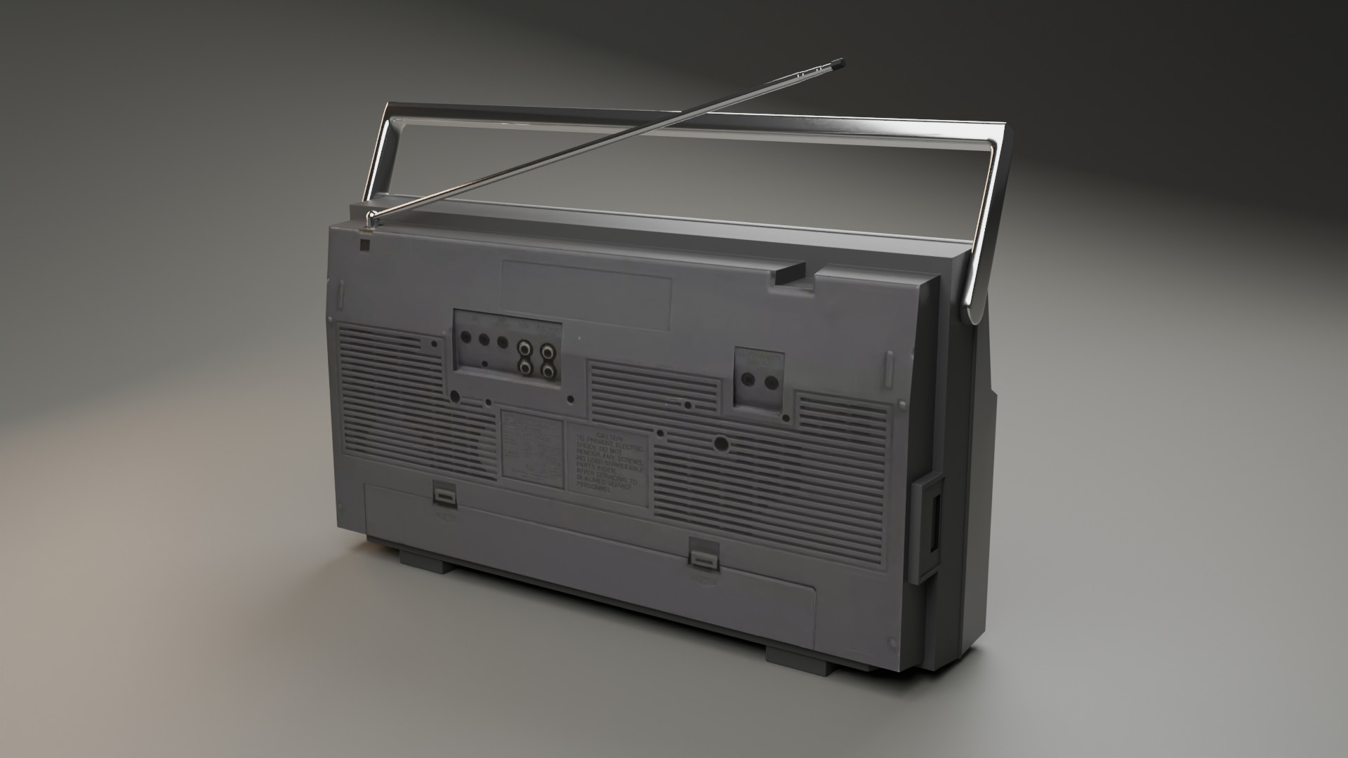 TOSHIBA RT-200S BOOMBOX FROM 1983 Low-poly 3D model_6
