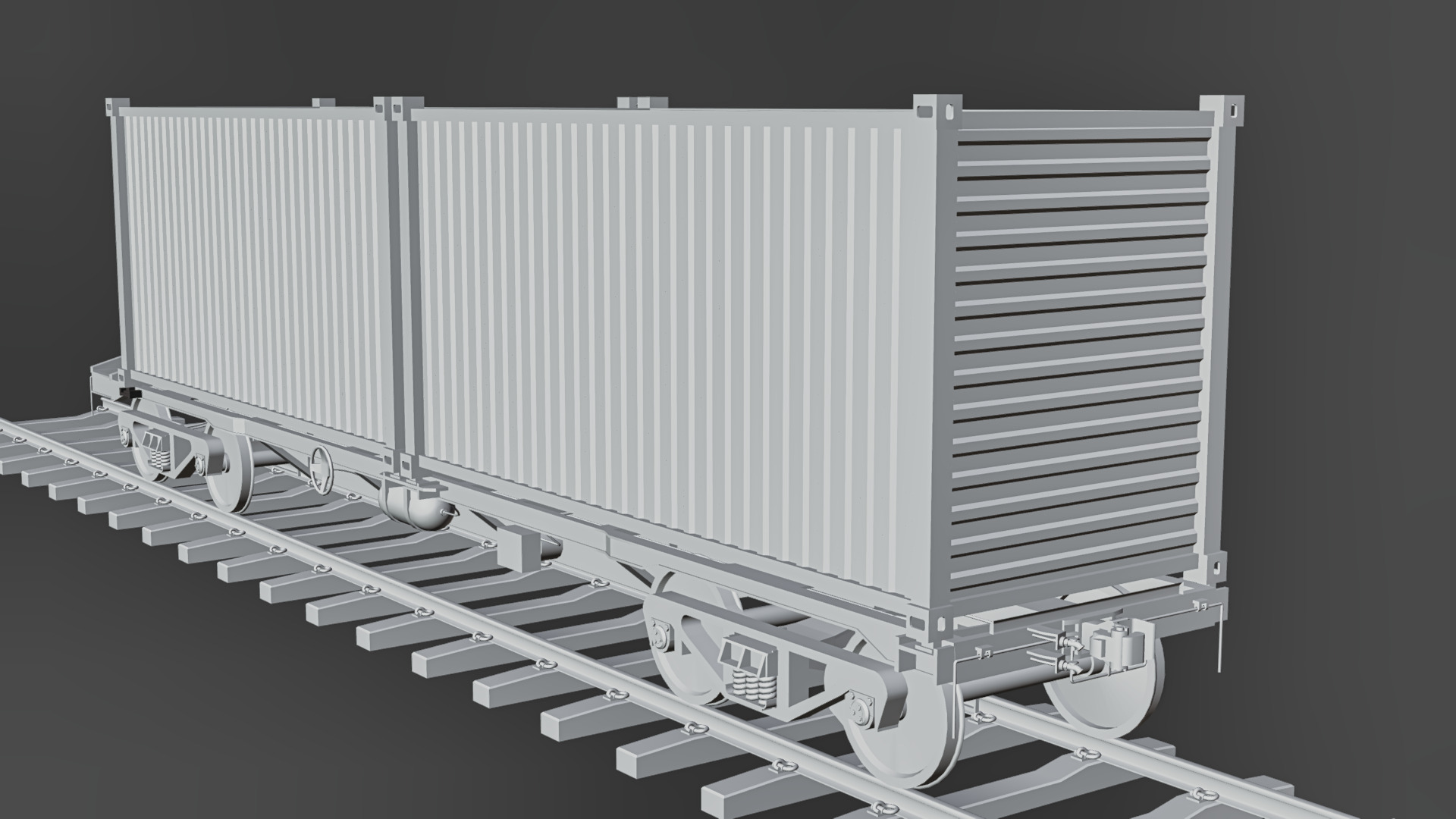 Indian Railways BLC-A Wagon Low-poly 3D model_12