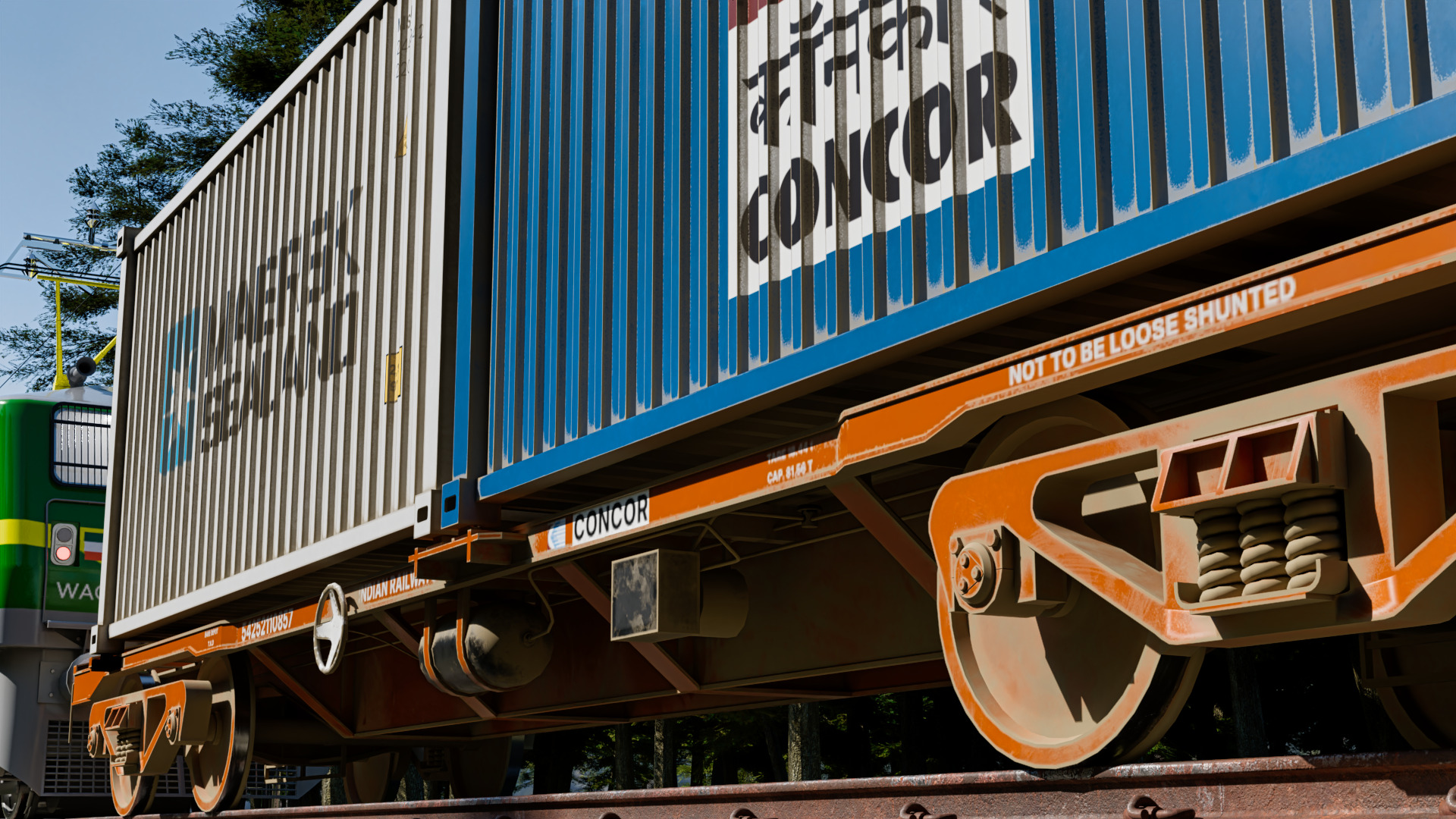 Indian Railways BLC-A Wagon Low-poly 3D model_3