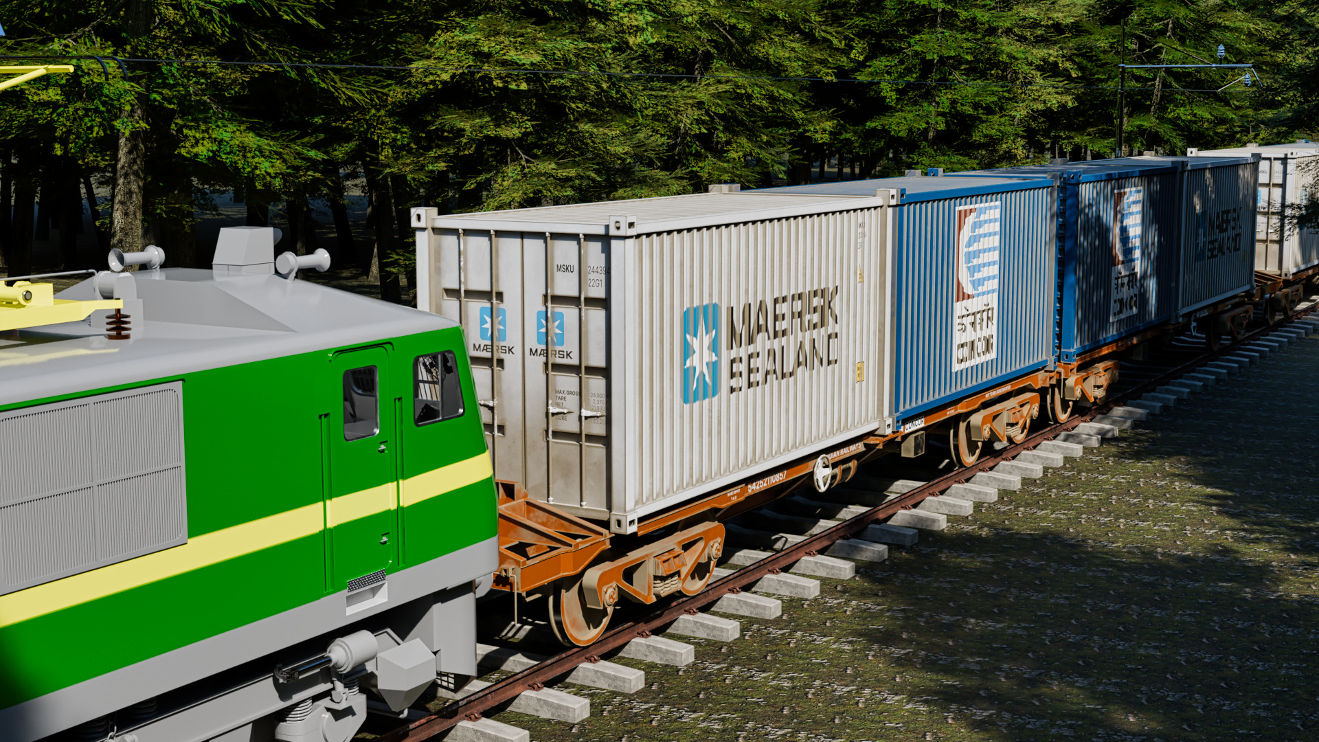 Indian Railways BLC-A Wagon Low-poly 3D model_2