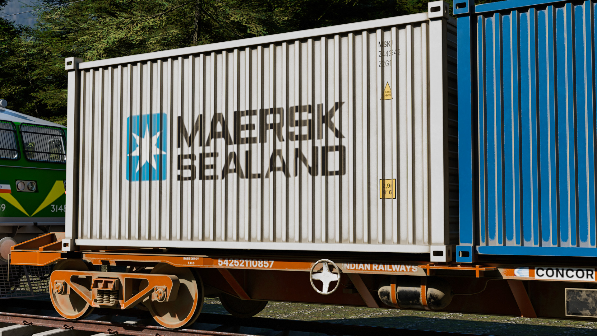 Indian Railways BLC-A Wagon Low-poly 3D model_6