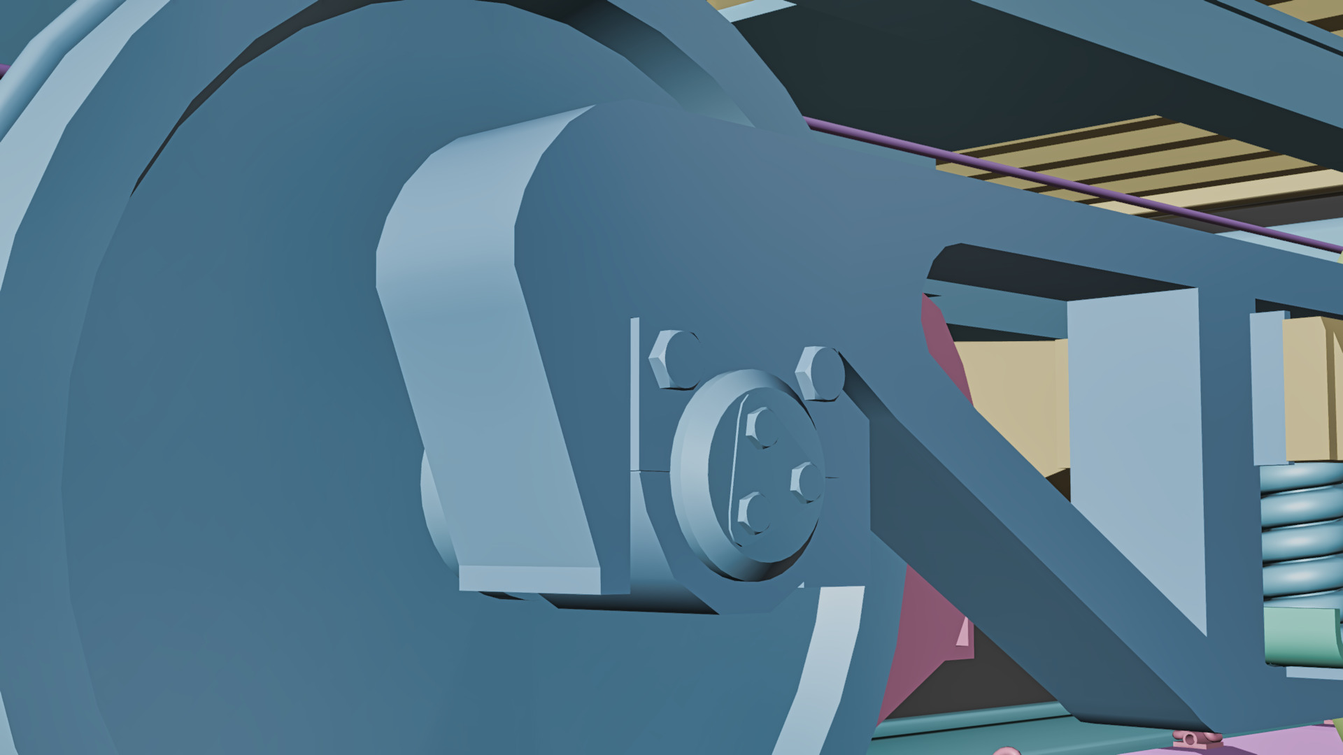 Indian Railways BLC-A Wagon Low-poly 3D model_20