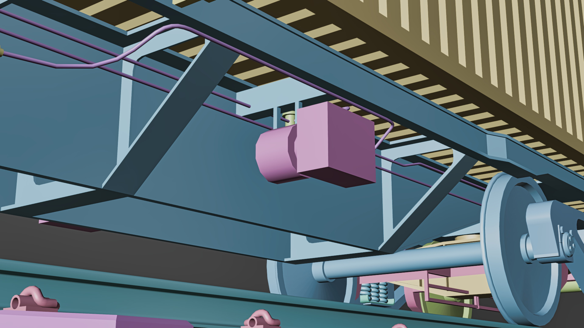 Indian Railways BLC-A Wagon Low-poly 3D model_19