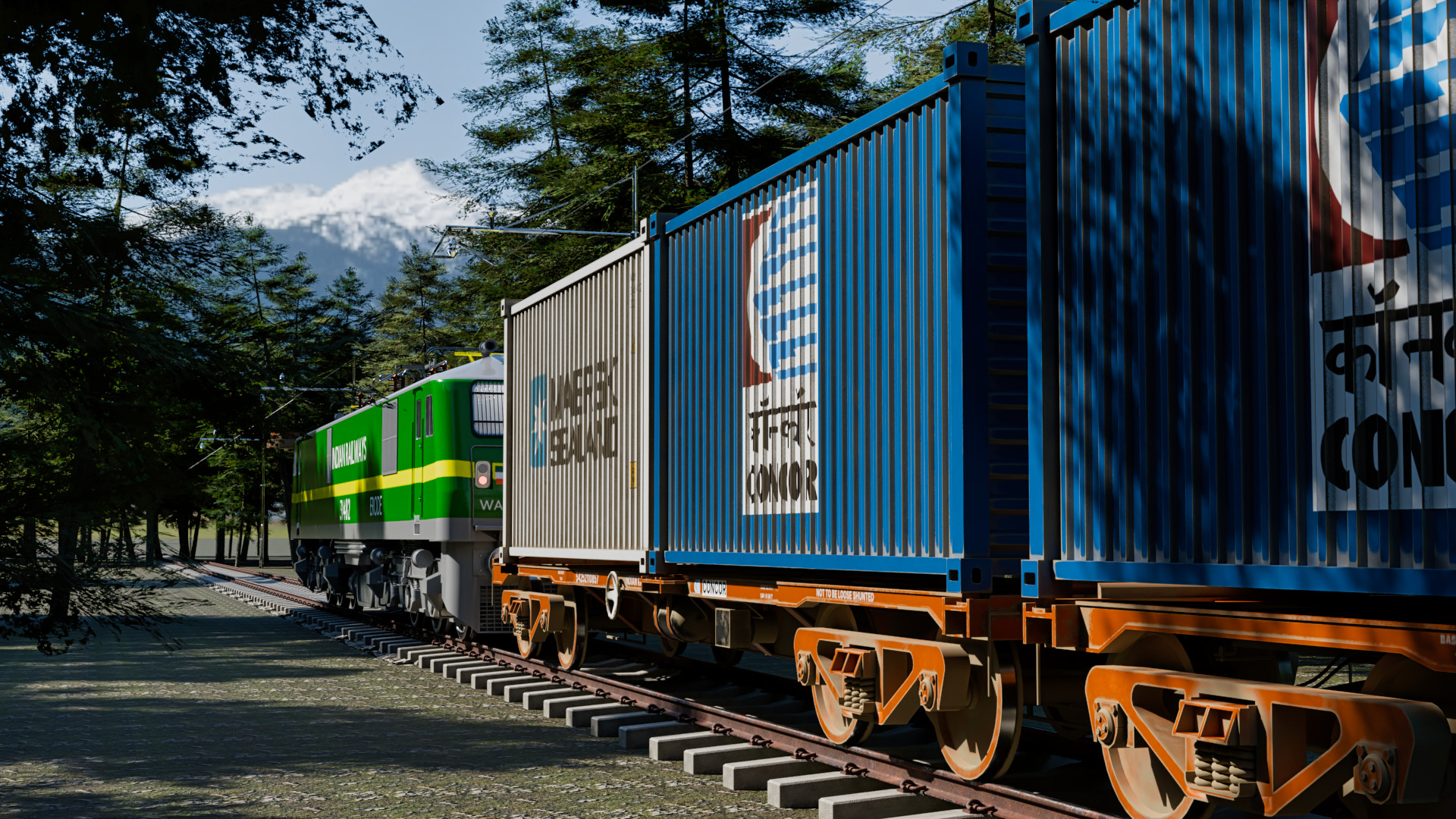 Indian Railways BLC-A Wagon Low-poly 3D model_1