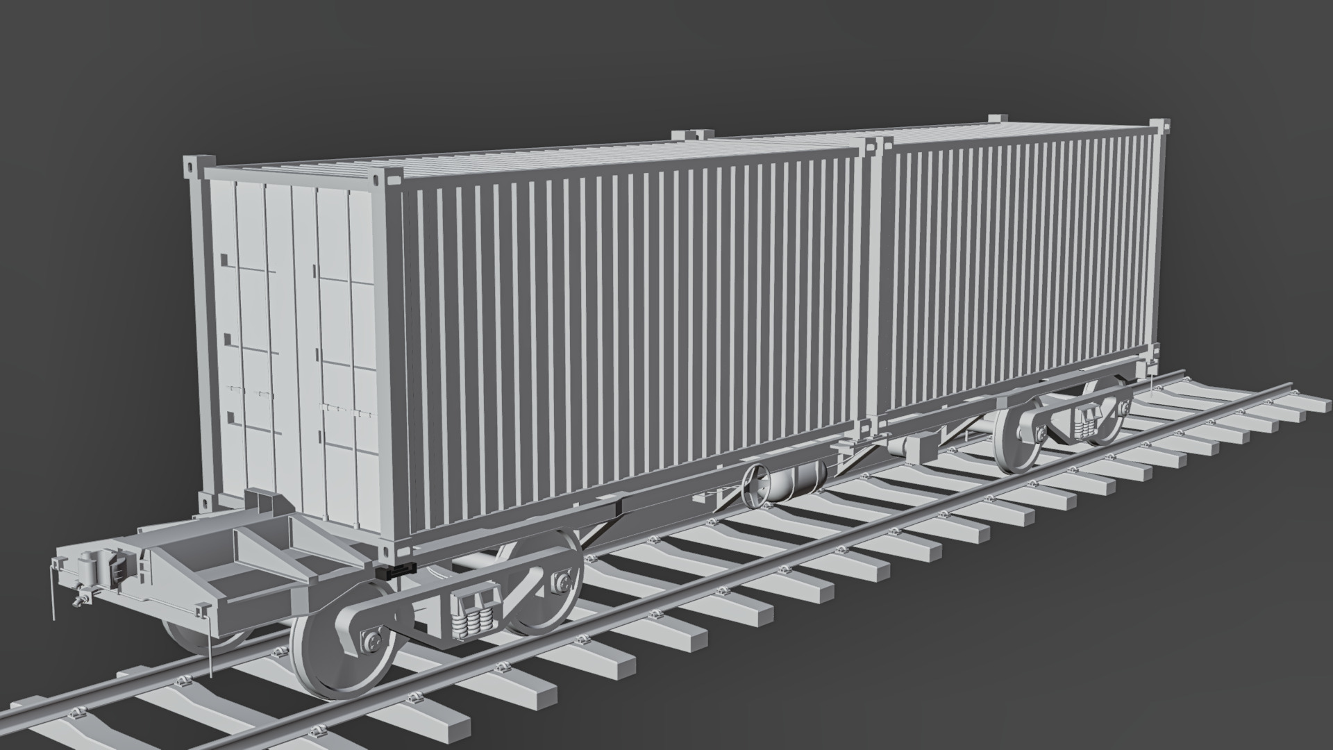 Indian Railways BLC-A Wagon Low-poly 3D model_11
