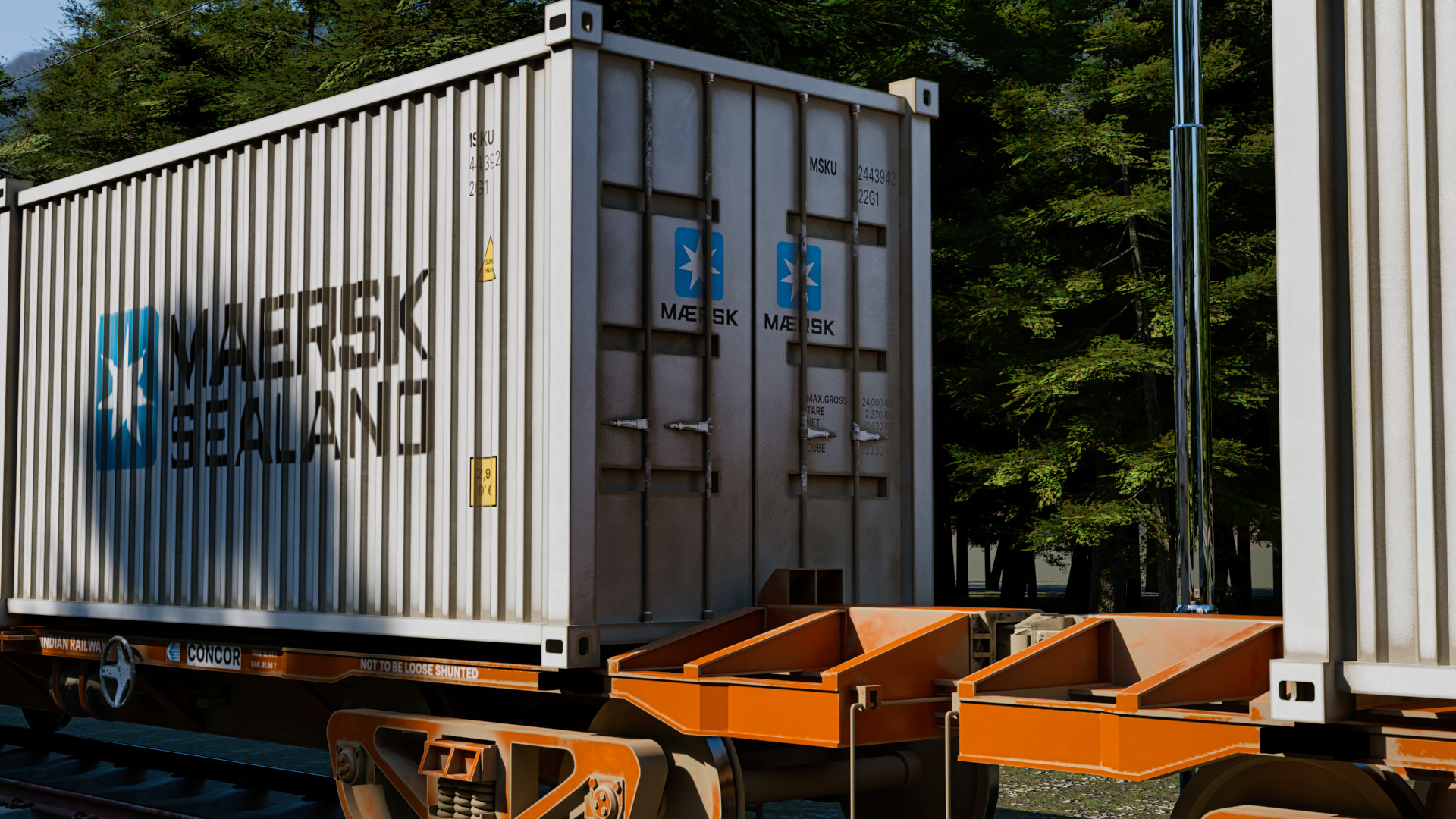 Indian Railways BLC-A Wagon Low-poly 3D model_5