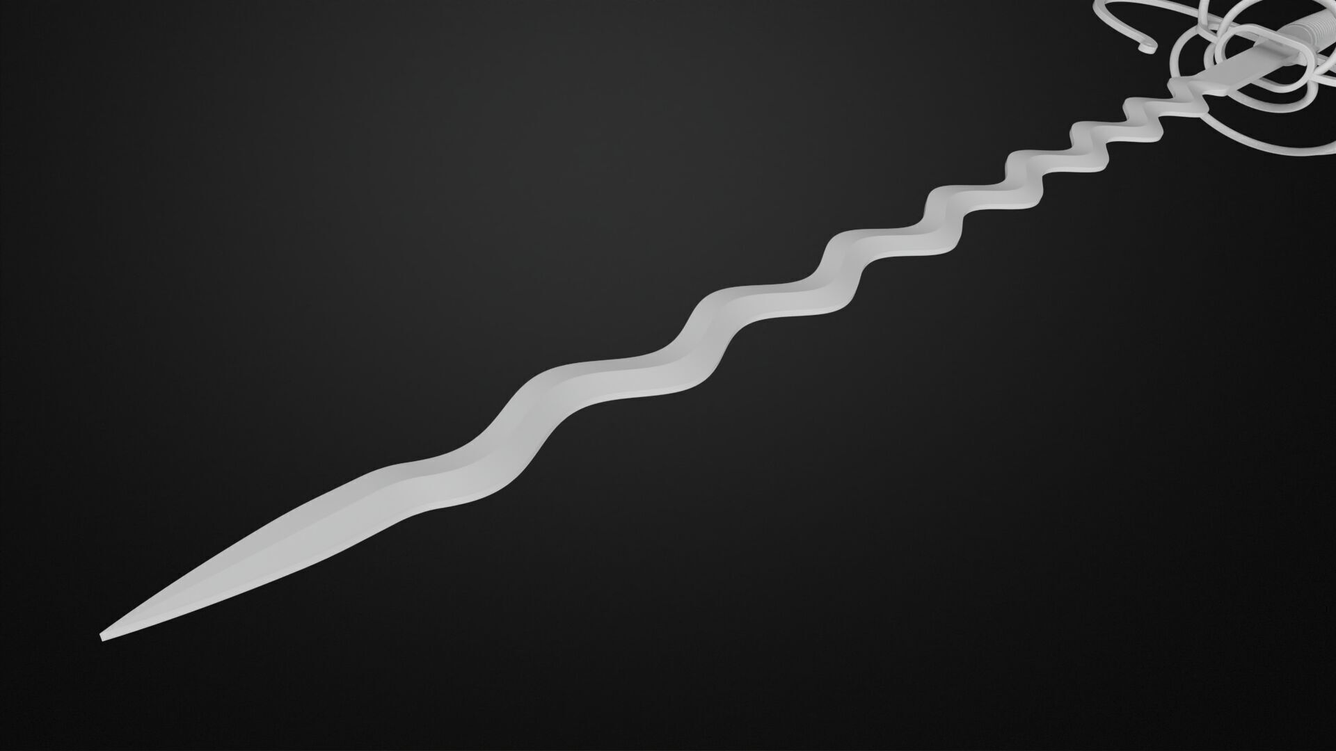 Weapons Encyclopedia 089 Flamberg 3D print model_4