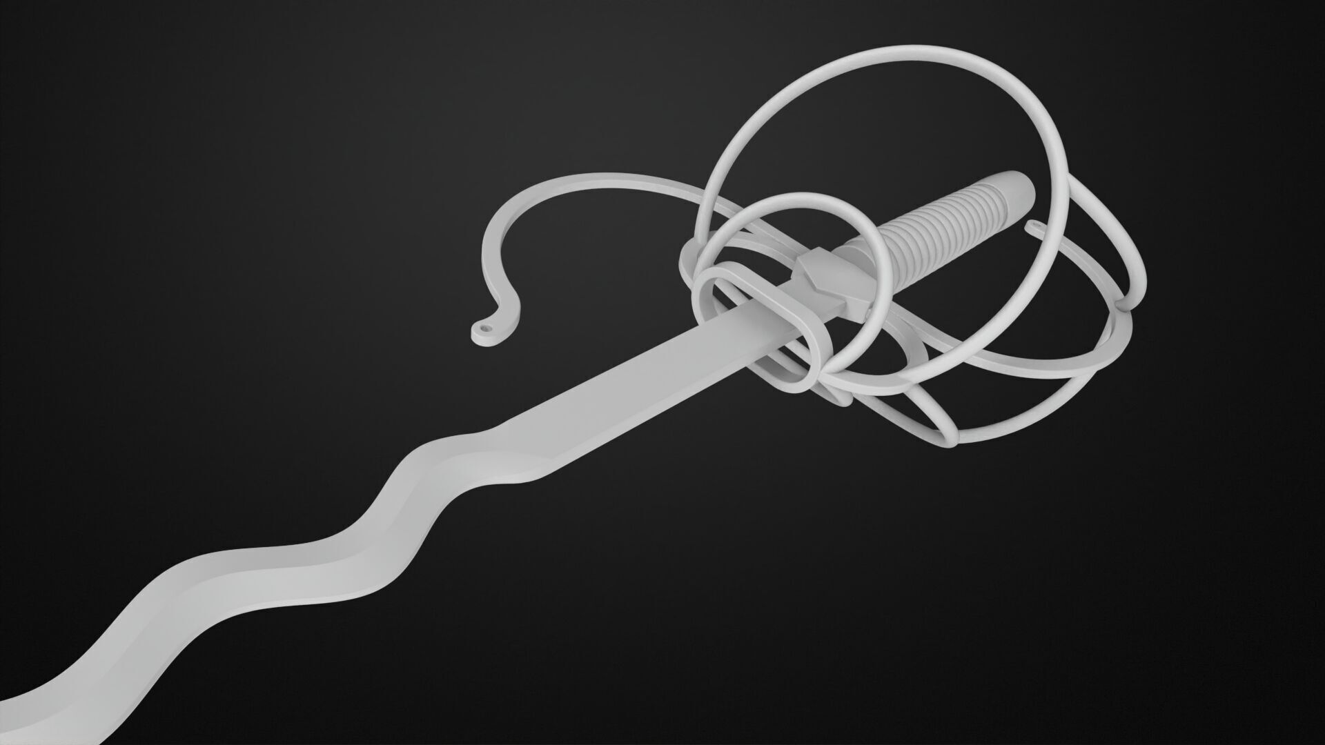 Weapons Encyclopedia 089 Flamberg 3D print model_5