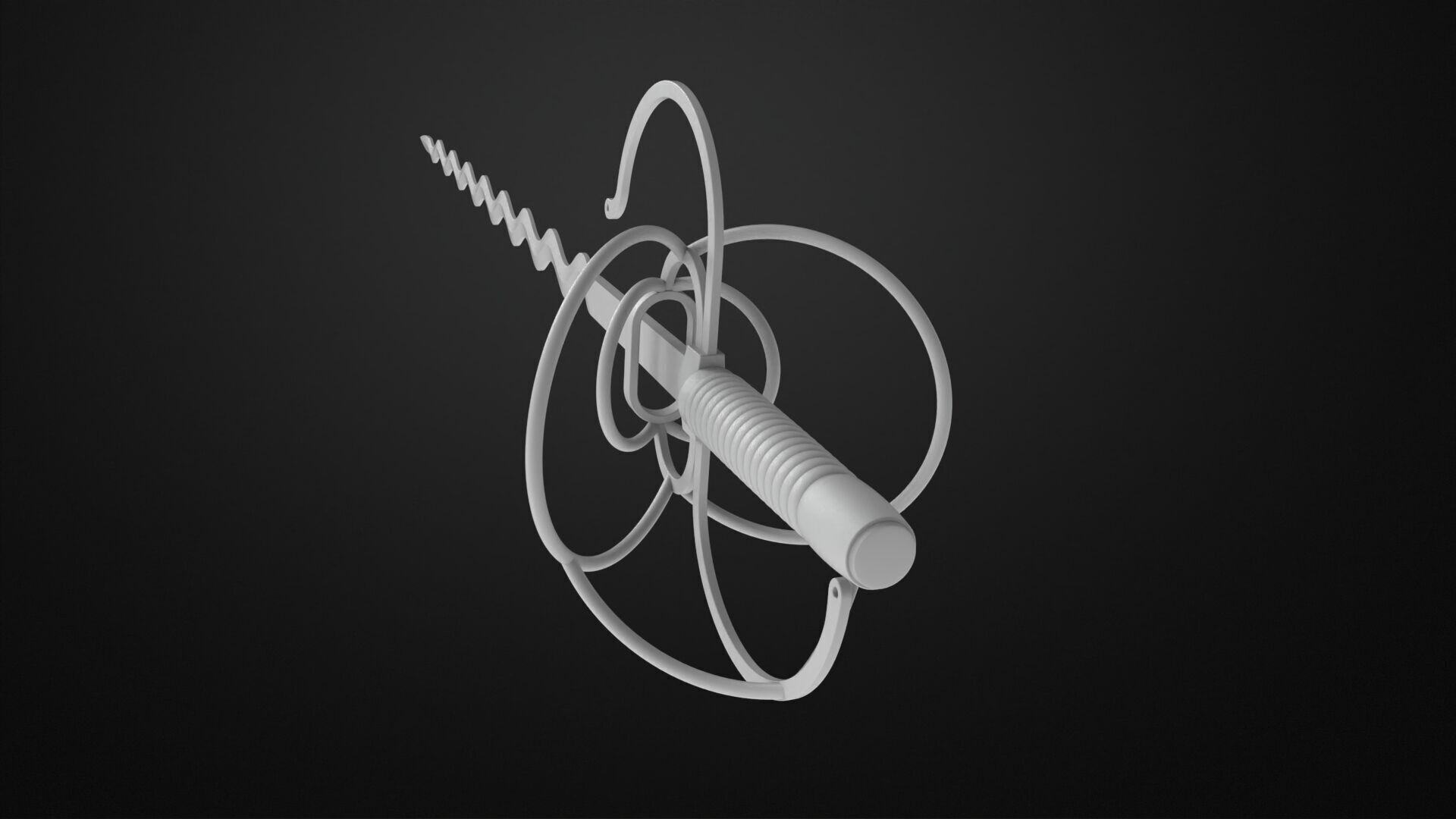 Weapons Encyclopedia 089 Flamberg 3D print model_7