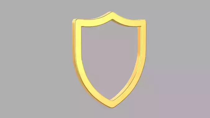 Shield Symbol Gold 