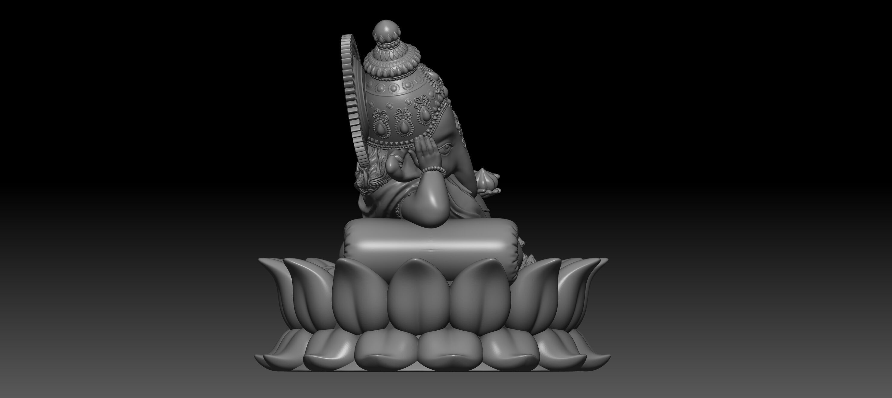 ganesh ji hindu god idol for 3d print 3D print model_3